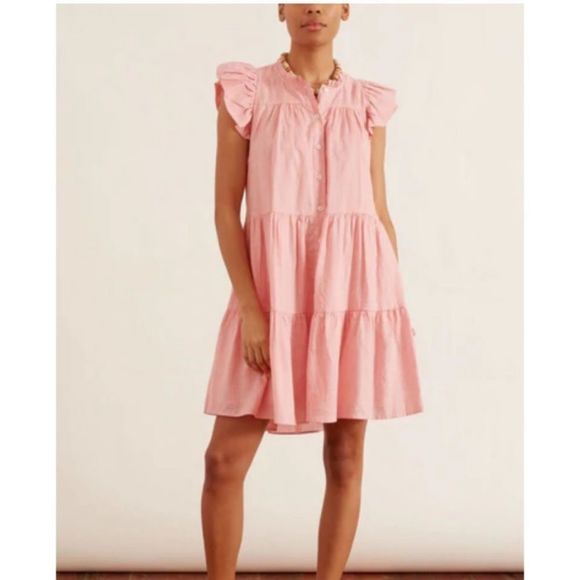 Sea Dresses & Skirts - SEA Shannon Scallop Button Down Dress LARGE